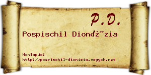 Pospischil Dionízia névjegykártya